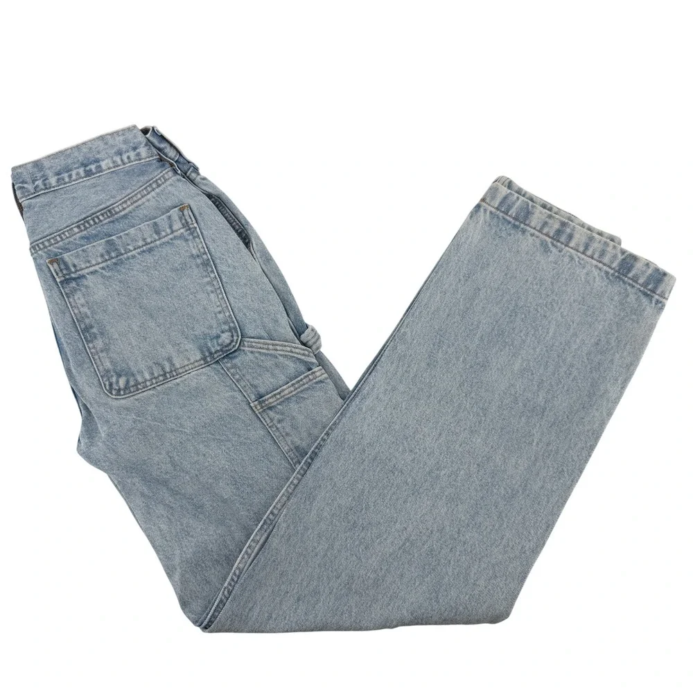 Abercrombie & Fitch Carpenter Jeans Mens 28x34 Light Wash Baggy Rigid Denim Y2K